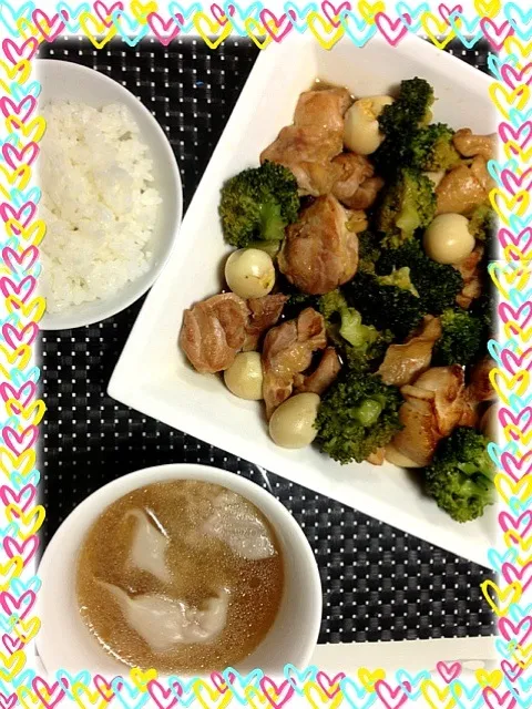 あーちゃんありがと( •ॢ◡-ॢ)-♡ 高熱で倒れてた私に代わって夜ごはん作ってくれた♡|MEGUMIさん