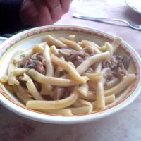 Pasta with sausage and mushrooms|Lili Strangeさん