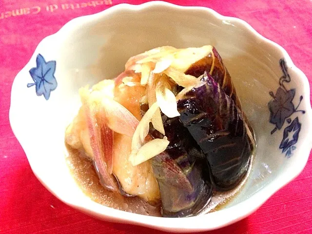 茄子と鶏の揚げ浸し|ちびさん