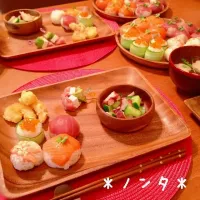 Snapdishの料理写真:手毬寿司パーティー♡