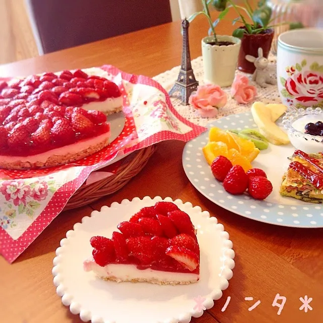 いちごのレアチーズケーキ♡|＊ノンタ＊さん