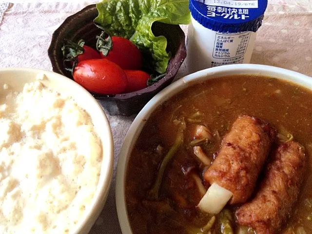 Snapdishの料理写真:お豆腐ご飯にスープカレー|mari miyabeさん