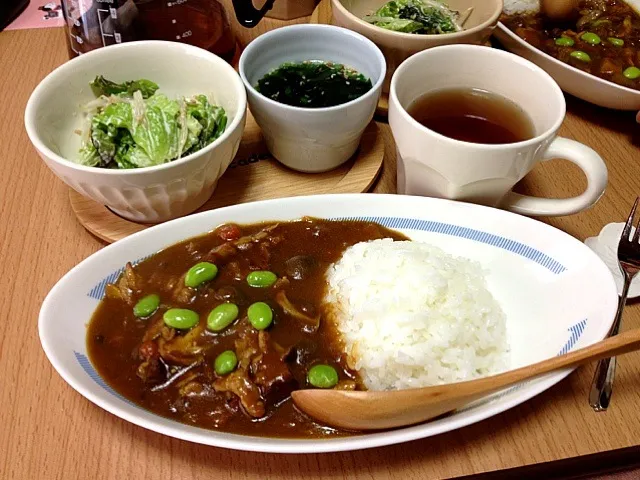 Snapdishの料理写真:しめじと豚肉のカレー|こんこんさん