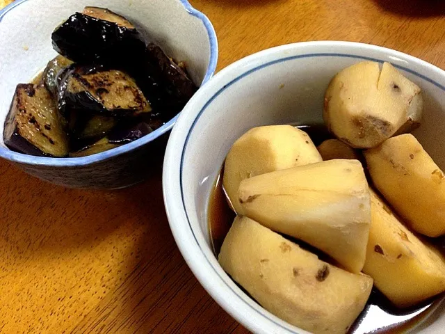 里芋の煮物となすの焼き浸し|まっすぅさん