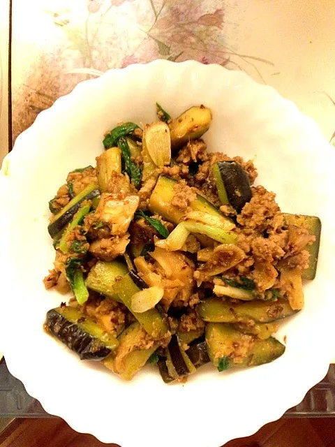 Stir fried eggplant with minced pork|sweeettooothさん