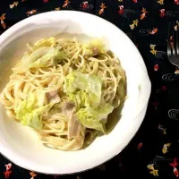 キャベツときのこのクリームパスタ|桐島さん