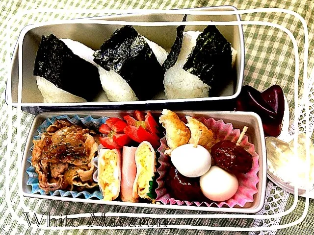 Snapdishの料理写真:お弁当🎀中2息子 部活頑張って🎀|Maamiさん