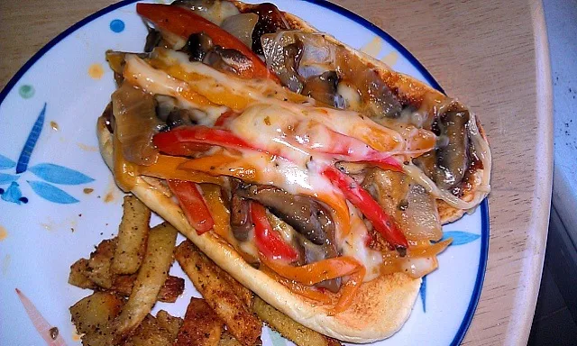 Portabello , peppers, and cheese sub|Monicaさん