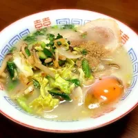 アスパラキャベツのラーメン