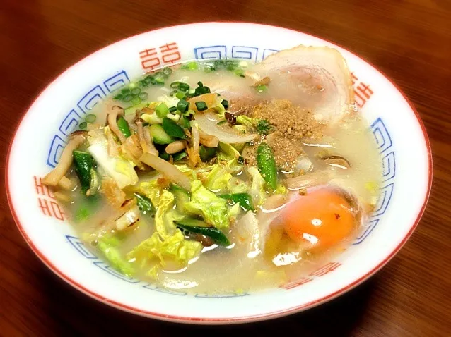 アスパラキャベツのラーメン|こぺ こぺちさん