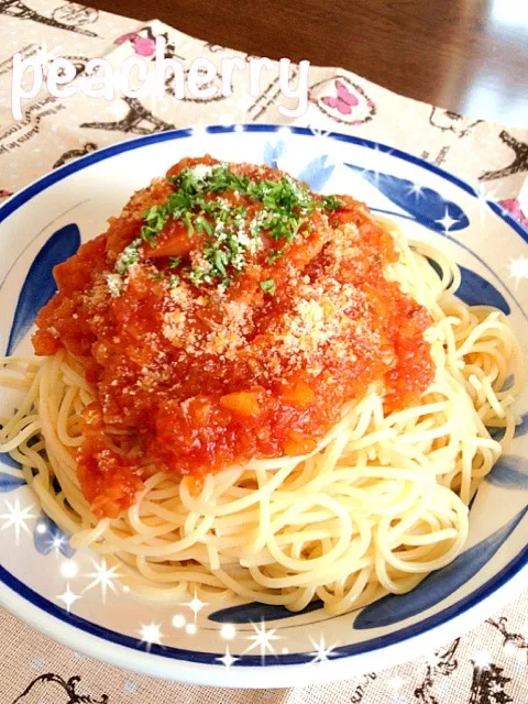 トマトソースパスタ(〃≧◡≦〃)|☆ぴ〜ちゃん☆さん