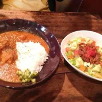 チキンカレー＆アボカドチーズタコライス|でらさん