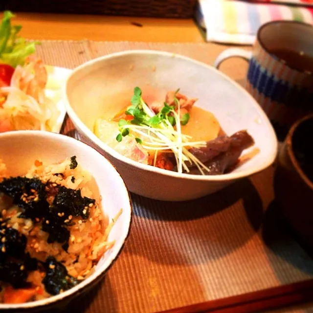 炊き込み御飯 大根、鶏肉の煮物|O.marieさん