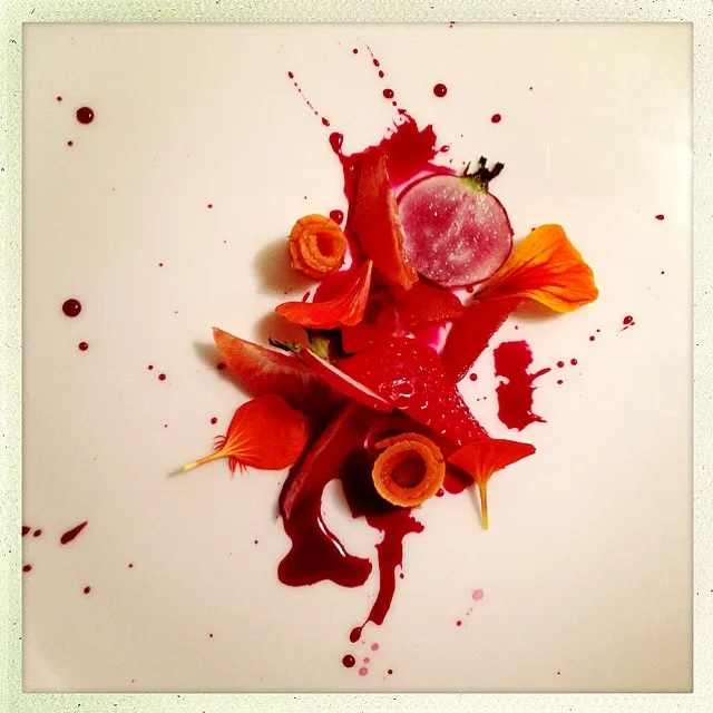 Snapdishの料理写真:BEET. RADISH. BLOOD ORANGE. CARROT. STRAWBERRY.|GREG ARNOLDさん