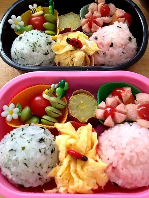 幼稚園のお弁当 4/15⁂春らしく…⁂|5児のママさん