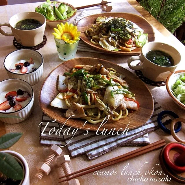 Snapdishの料理写真:Today's lunch！焼うどん☆|野崎智恵子さん