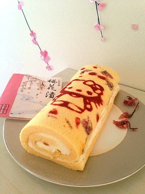 Hello Kitty in Cherry Blossom Swiss Roll|wingさん