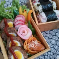 Snapdishの料理写真:スコッチエッグのお弁当|ストウさん