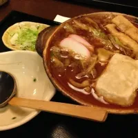 Snapdishの料理写真:餅と玉子入り味噌煮込みうどん|美輝さん