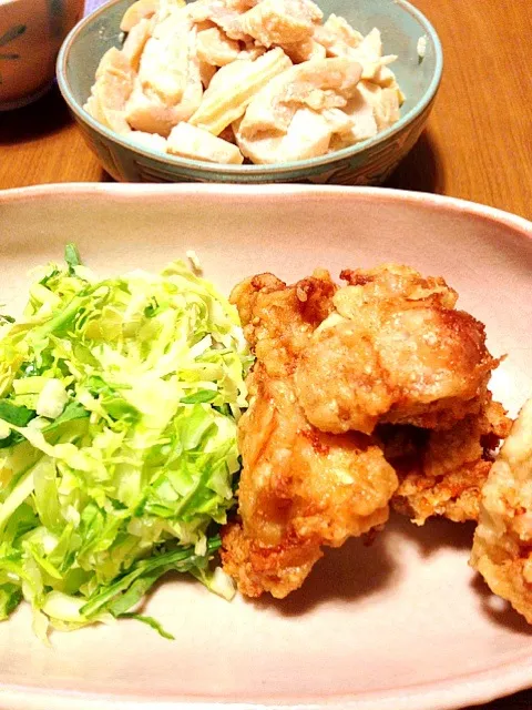 鶏天と筍の土佐煮|さくたえさん