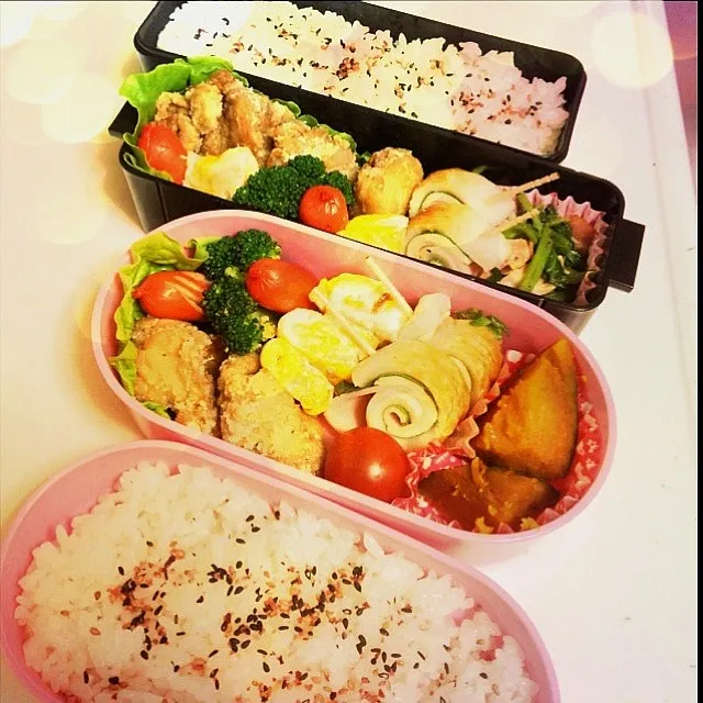 Snapdishの料理写真:娘＆自分お弁当♪|ちかさん