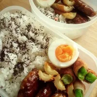 Snapdishの料理写真:高校生の長女と長男くんのお弁当|kuruさん