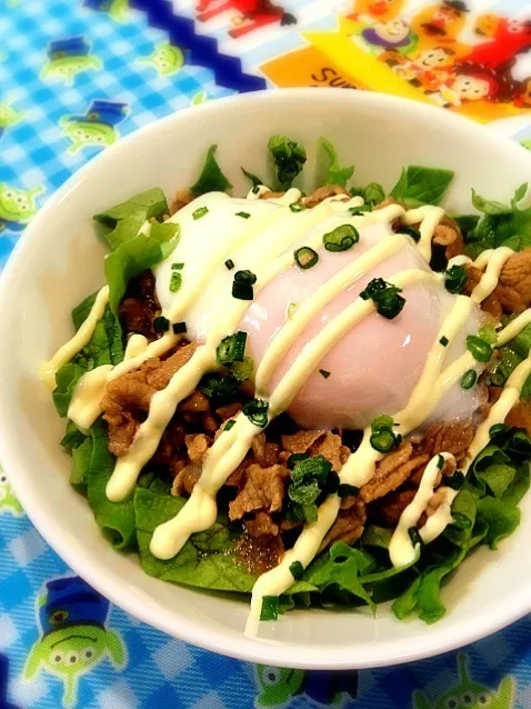 パパ特製！男のレタス豚丼☆|うっちーさん