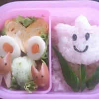 Snapdishの料理写真:咲いた咲いた♪チューリップ弁当|まささん