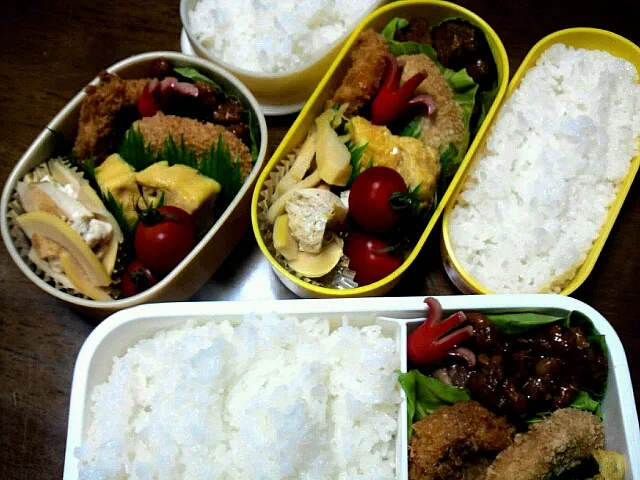 子ども達お弁当（今日はご飯入れたけど、ふりかけは自分でね）|オクトさん