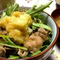 牛しゃぶ丼|みゃーごさん