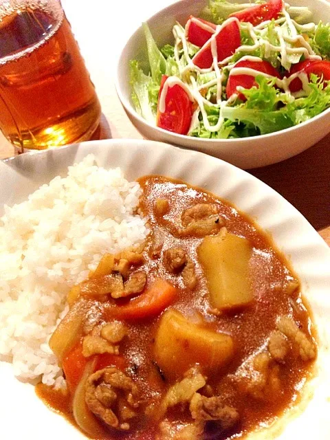 豚コマでカレーライス|えりちんさん