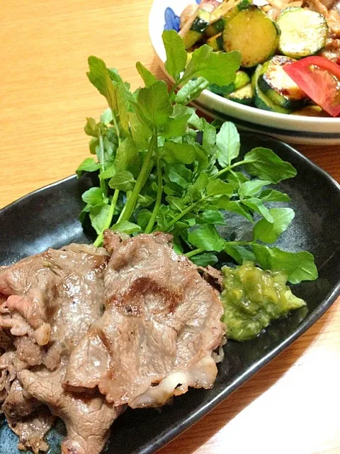 牛肉‼刻みワサビを添えました♡|あいさん