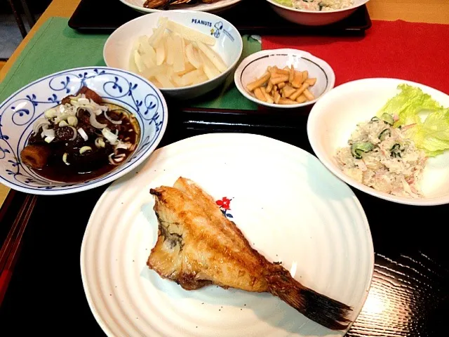 なます&ポテトサラダ&赤魚の粕漬け&牛スジ煮込み|田中 喜子さん