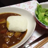 Snapdishの料理写真:カレーライス、アボカドサラダ|Mari Komatsuさん