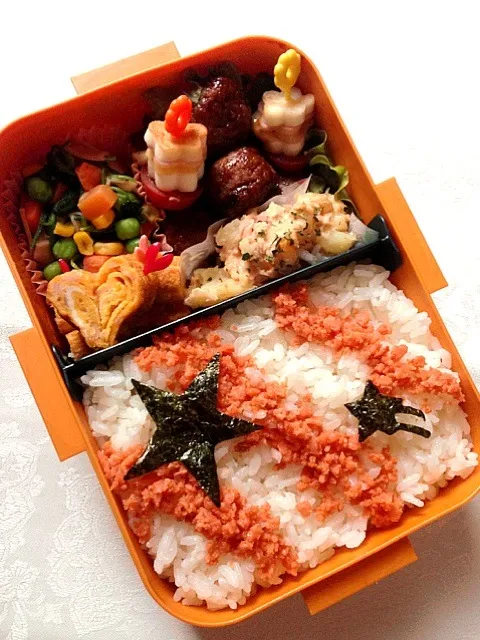 Snapdishの料理写真:今日のダンナ様弁当🌸|maikoさん