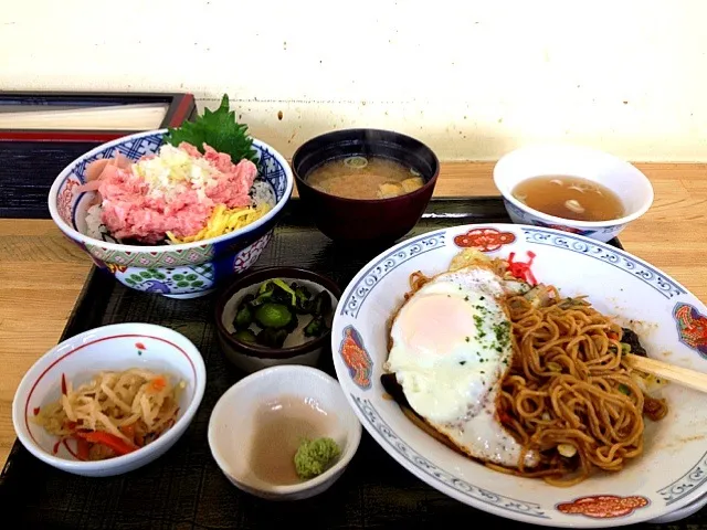 ネギトロ丼&石巻焼きそば|murai_kさん