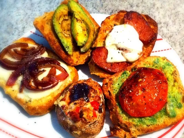 brunch french toast n stuffed mushroom ♥|tomomi tawaraさん