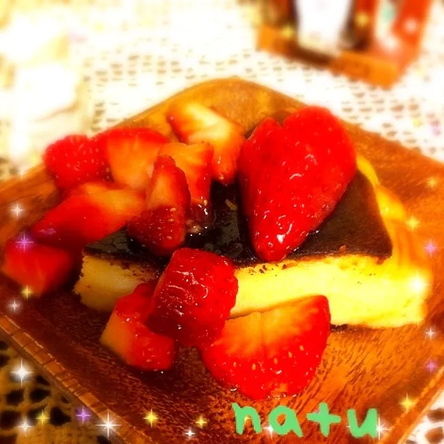 🍓イチゴ🍓ANDチーズケーキ😋|なつきさん