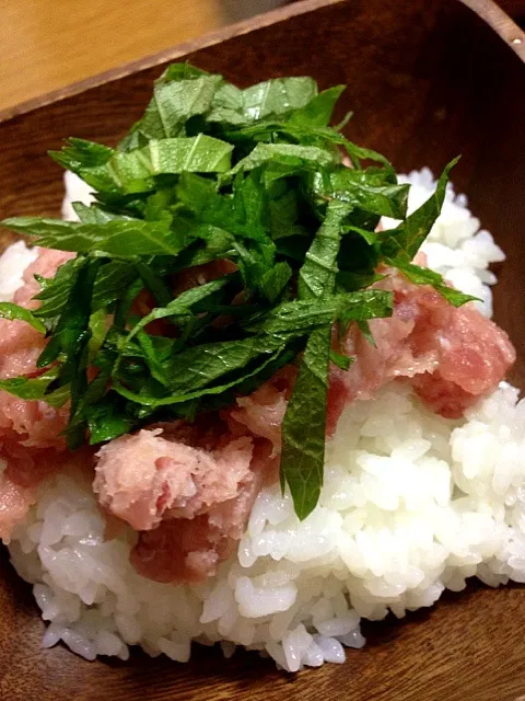 まぐろたたき丼|ほんだみよこさん