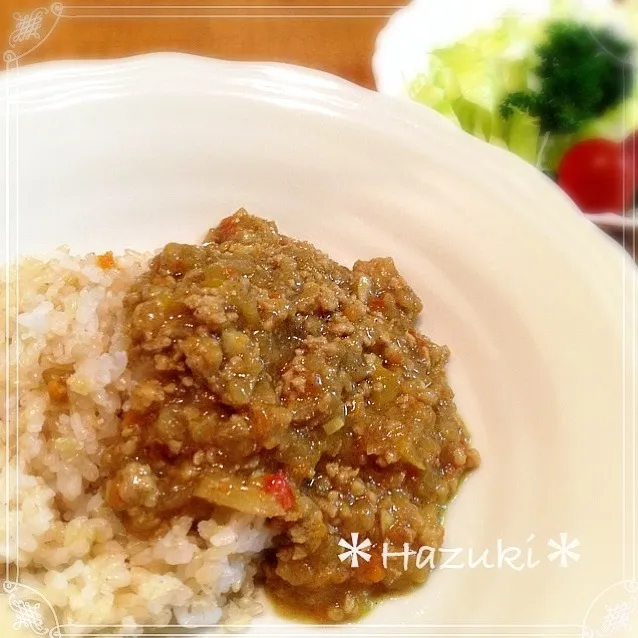 キーマカレー(玄米入りライス)|Hazukiさん