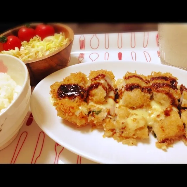 鶏胸肉のシソとチーズはさみ揚げ🎵|はるさん