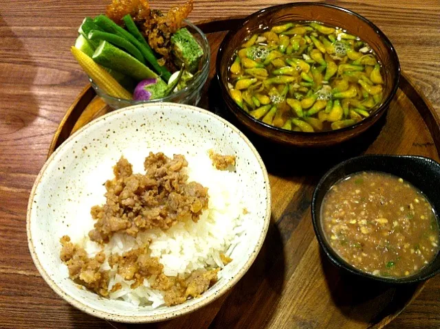 Rice with namprik and soup|Saranya R.さん