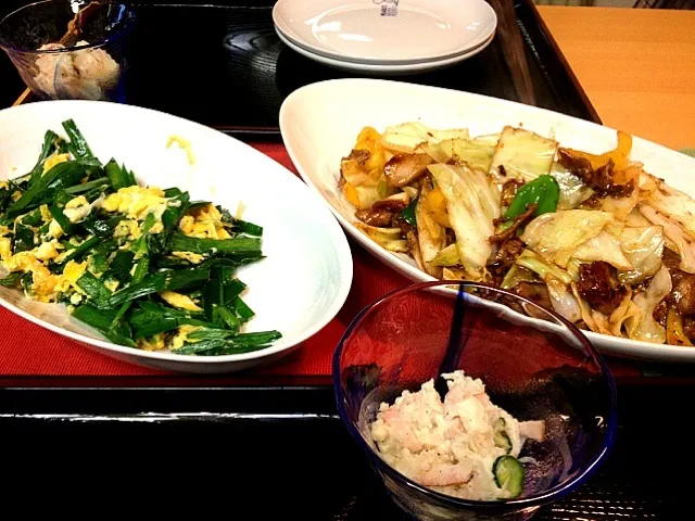 回鍋肉&ニラたまご&ポテトサラダ|田中 喜子さん