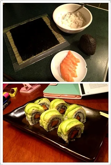 Salmon and avocado sushi roll|Maylingさん