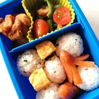 Snapdishの料理写真:息子はじめての幼稚園弁当！|にがうりさん