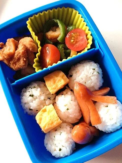 息子はじめての幼稚園弁当！|にがうりさん