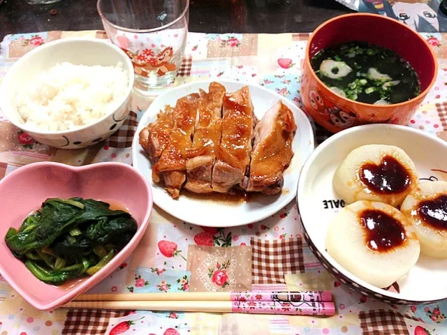 鶏の照り焼きディナー|べりこさん