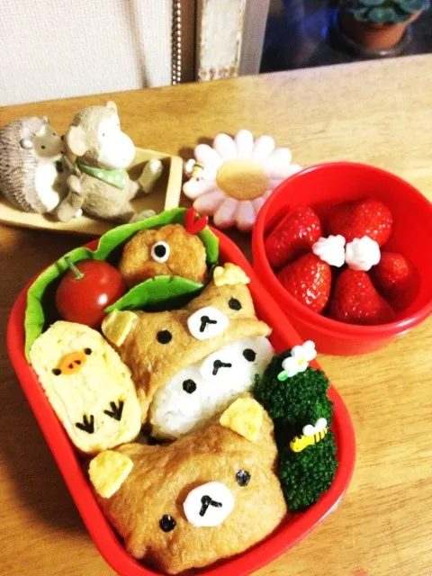 Snapdishの料理写真:リラックマのいなり寿司弁当|oriさん