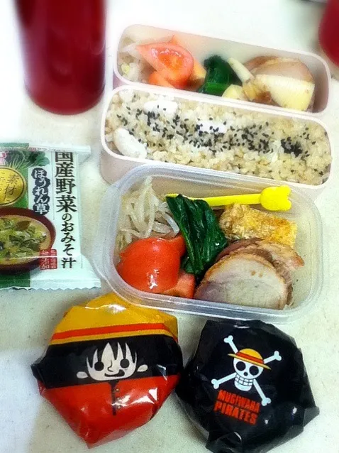 今日のJK&OL弁当。白インゲン豆入り玄米ごはん。Today's lunch box.kidney beans into brown rice.|hoppycowさん