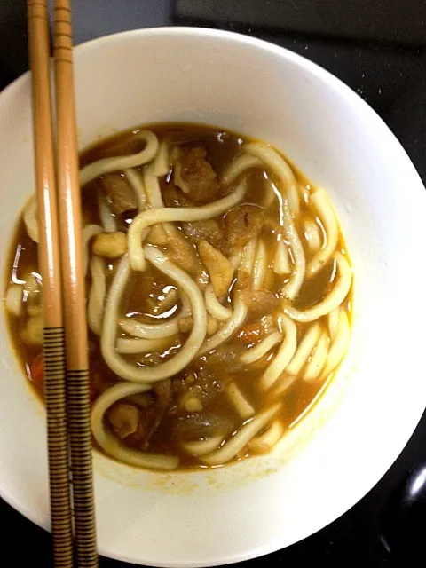 カレーうどん|牛肉コロッケさん